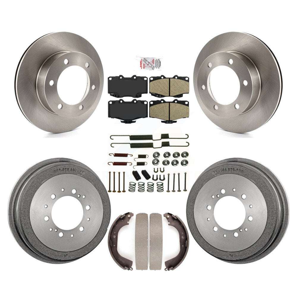 Front Rear Disc Brake Rotors Ceramic Pads And Drum Kit (7Pc) For Toyota 4Runner K8A-106058
