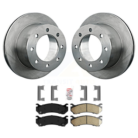 Rear Disc Brake Rotors Ceramic Pad Kit For 2007 GMC Sierra 3500 Classic With 12000 Lb GVW K8A-106103