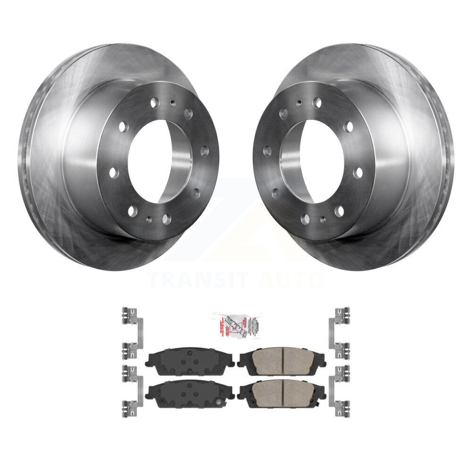Rear Disc Brake Rotors Ceramic Pad Kit For 2017-2019 Chevrolet Suburban With 8 Lug Wheels K8A-106106