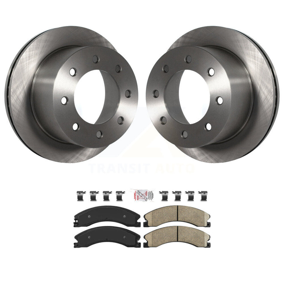 Rear Brake Rotor And Ceramic Pad Kit For 2011-2019 GMC Sierra 3500 HD Chevrolet Silverado K8A-106115