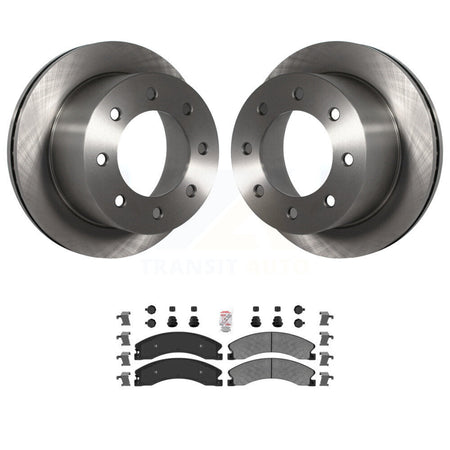Rear Disc Brake Rotors & Semi-Metallic Pad Kit For GMC Sierra 3500 HD Chevrolet Silverado K8A-106116