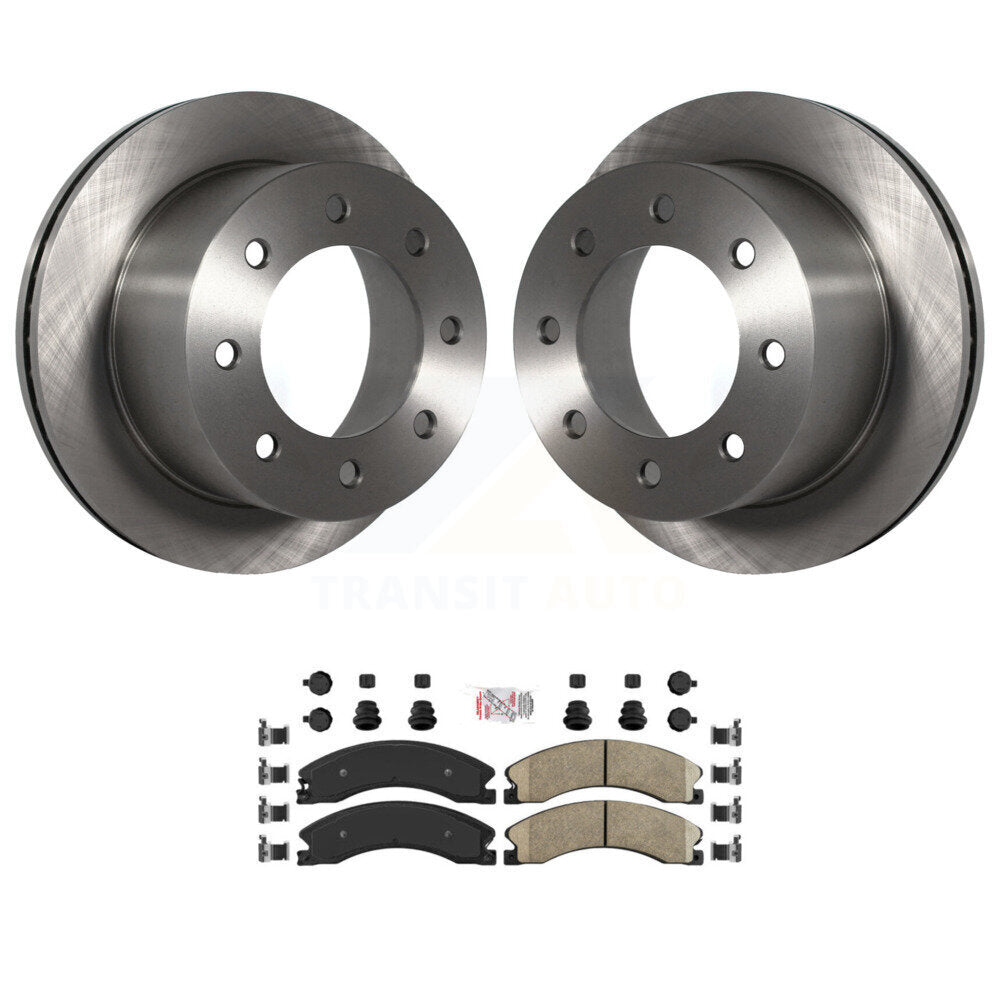 Rear Brake Rotor And Ceramic Pad Kit For 2011-2019 GMC Sierra 3500 HD Chevrolet Silverado K8A-106117