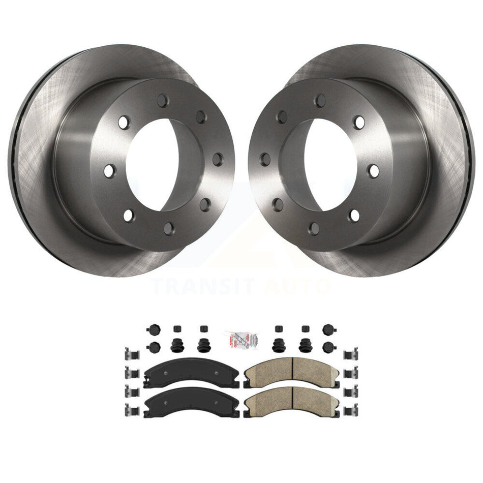 Rear Brake Rotor And Ceramic Pad Kit For 2011-2019 GMC Sierra 3500 HD Chevrolet Silverado K8A-106117