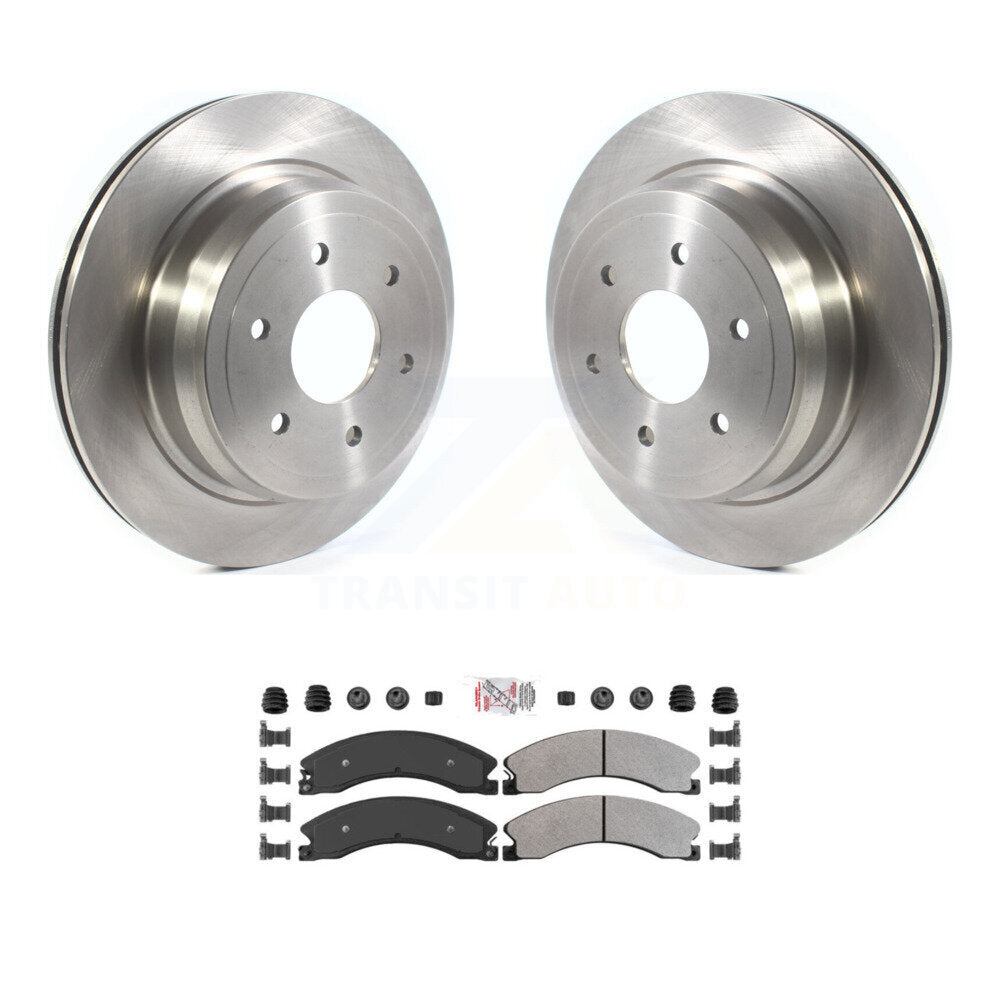 Rear Disc Brake Rotors And Semi-Metallic Pads Kit For 2016-2024 Nissan TITAN XD K8A-106134