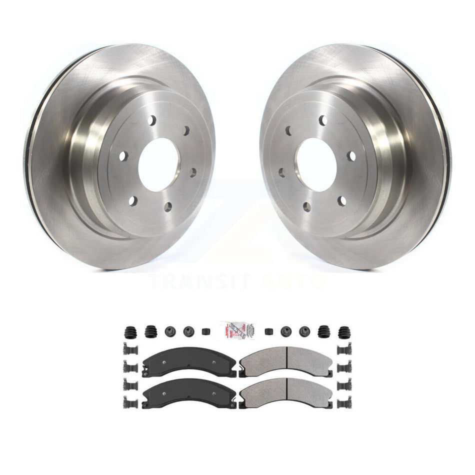 Rear Disc Brake Rotors And Semi-Metallic Pads Kit For 2016-2024 Nissan TITAN XD K8A-106134