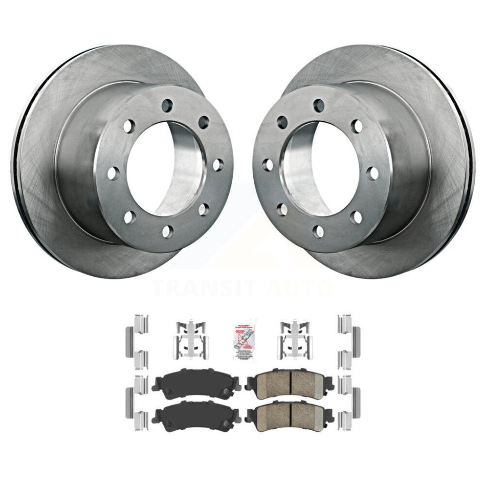 Rear Disc Brake Rotors And Ceramic Pads Kit For 2001 GMC Sierra 3500 K8A-106140