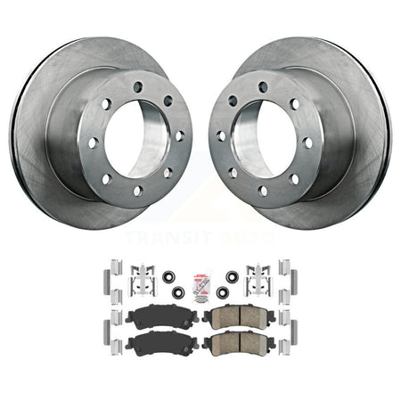 Rear Disc Brake Rotors And Ceramic Pads Kit For 2001 GMC Sierra 3500 K8A-106141