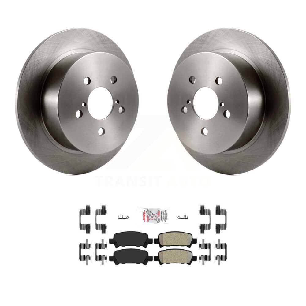 Rear Brake Rotors & Semi-Metallic Pad Kit For 08-09 Subaru Legacy With 17" Factory Wheels K8A-106158