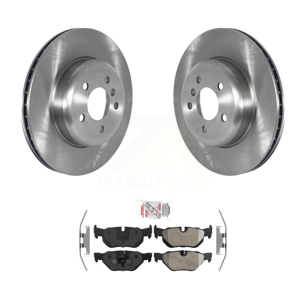 Rear Brake Rotor Semi-Metallic Pad Kit For BMW 328i xDrive With 345mm Diameter K8A-106166