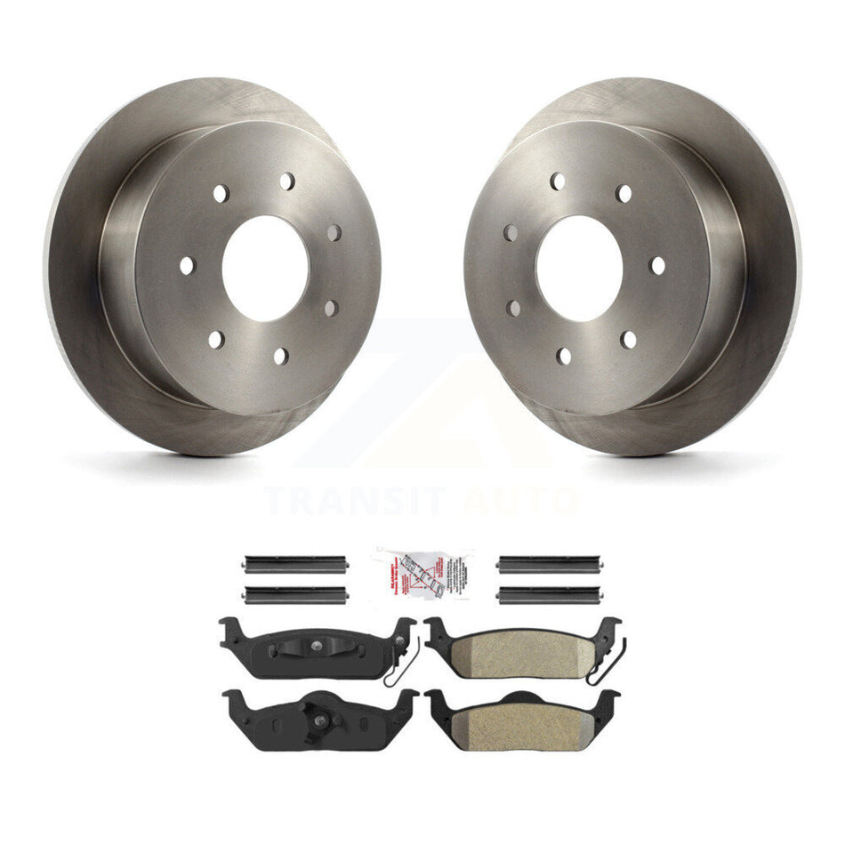 Rear Disc Brake Rotors And Semi-Metallic Pads Kit For Ford F-150 K8A-106174