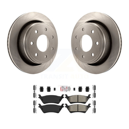 Rear Disc Brake Rotors & Semi-Metallic Pad Kit For 2012-2014 Ford F-150 With 7 Lug Wheels K8A-106192