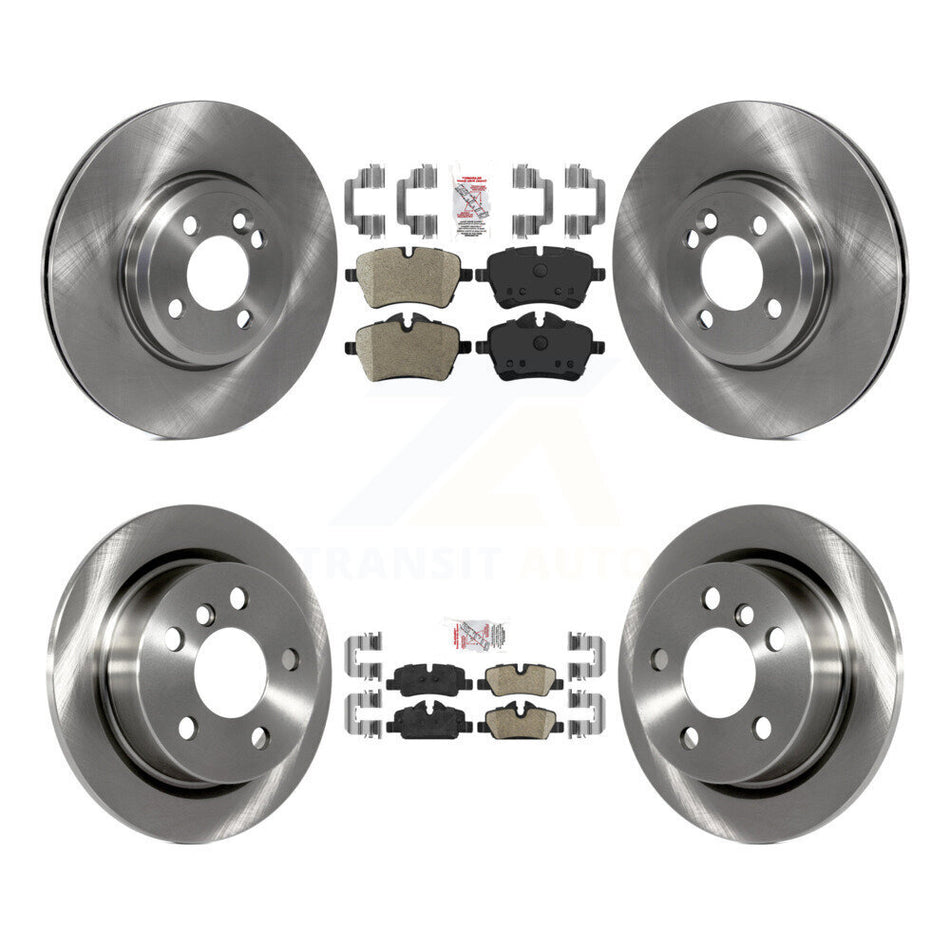 Front Semi-Metallic Rear Ceramic Pad Disc Brake Rotors Kit For 2015 Mini Cooper 2.0L/1.5L K8A-106214