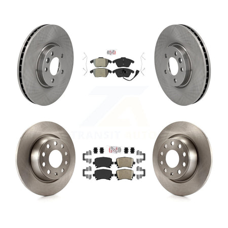 Front Semi-Metallic Rear Ceramic Pads And Disc Brake Rotors Kit For Volkswagen CC K8A-106235