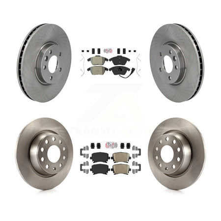 Front Semi-Metallic Rear Ceramic Pads And Disc Brake Rotors Kit For Volkswagen CC K8A-106236