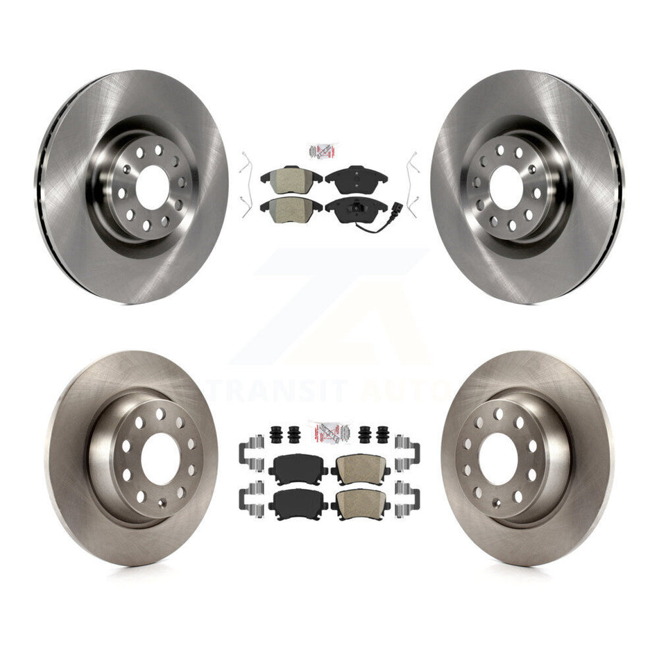Front Semi-Metallic Rear Ceramic Pads And Disc Brake Rotors Kit For Volkswagen CC K8A-106239