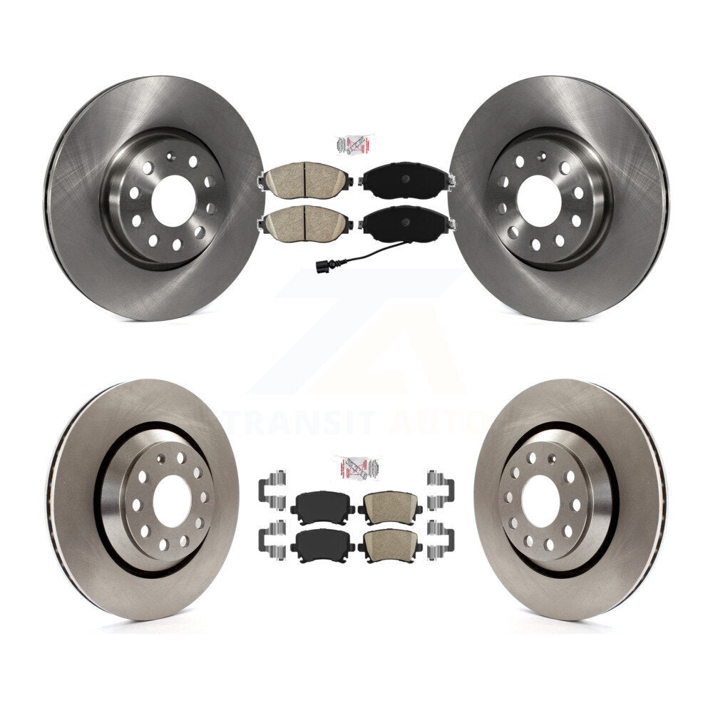 Front Rear Ceramic Pads And Disc Brake Rotors Kit For 2012 Volkswagen CC 3.6L K8A-106244