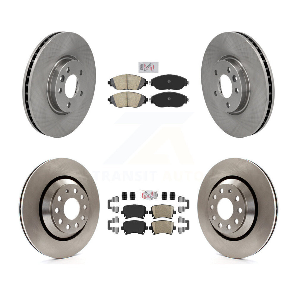 Front Rear Ceramic Pads And Disc Brake Rotors Kit For Volkswagen CC AWD K8A-106245