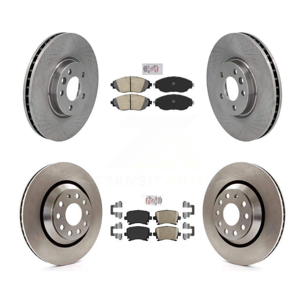 Front Rear Ceramic Pads And Disc Brake Rotors Kit For Volkswagen CC AWD K8A-106246