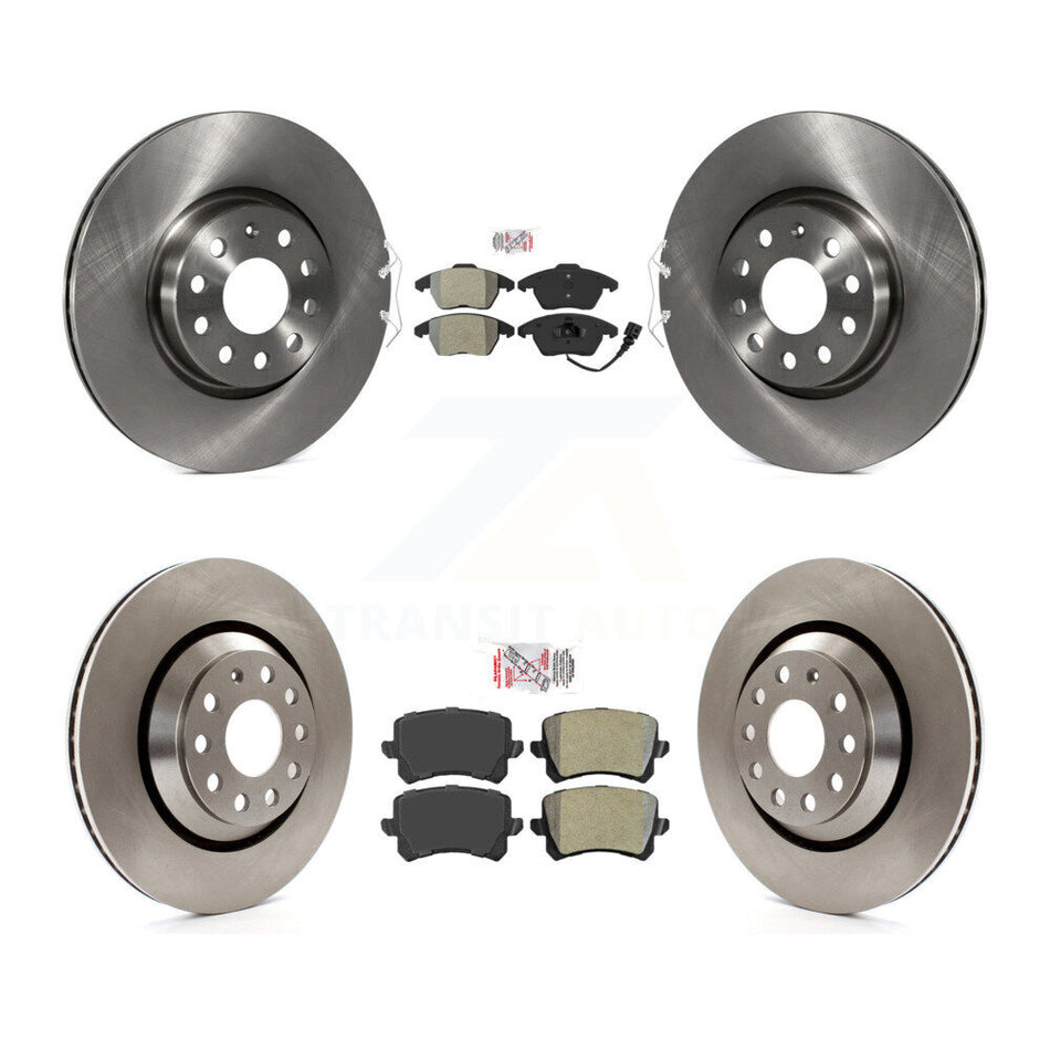 Front Rear Semi-Metallic Pads And Disc Brake Rotors Kit For Volkswagen Passat CC K8A-106247