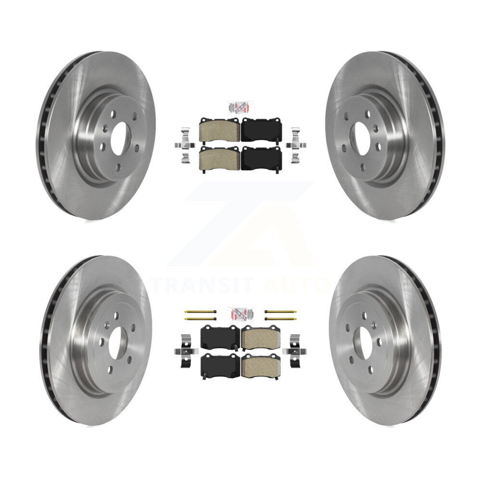 Front Rear Semi-Metallic Pad Brake Rotor Kit For 2017-2019 Tesla X S With Brembo Calipers K8A-106251