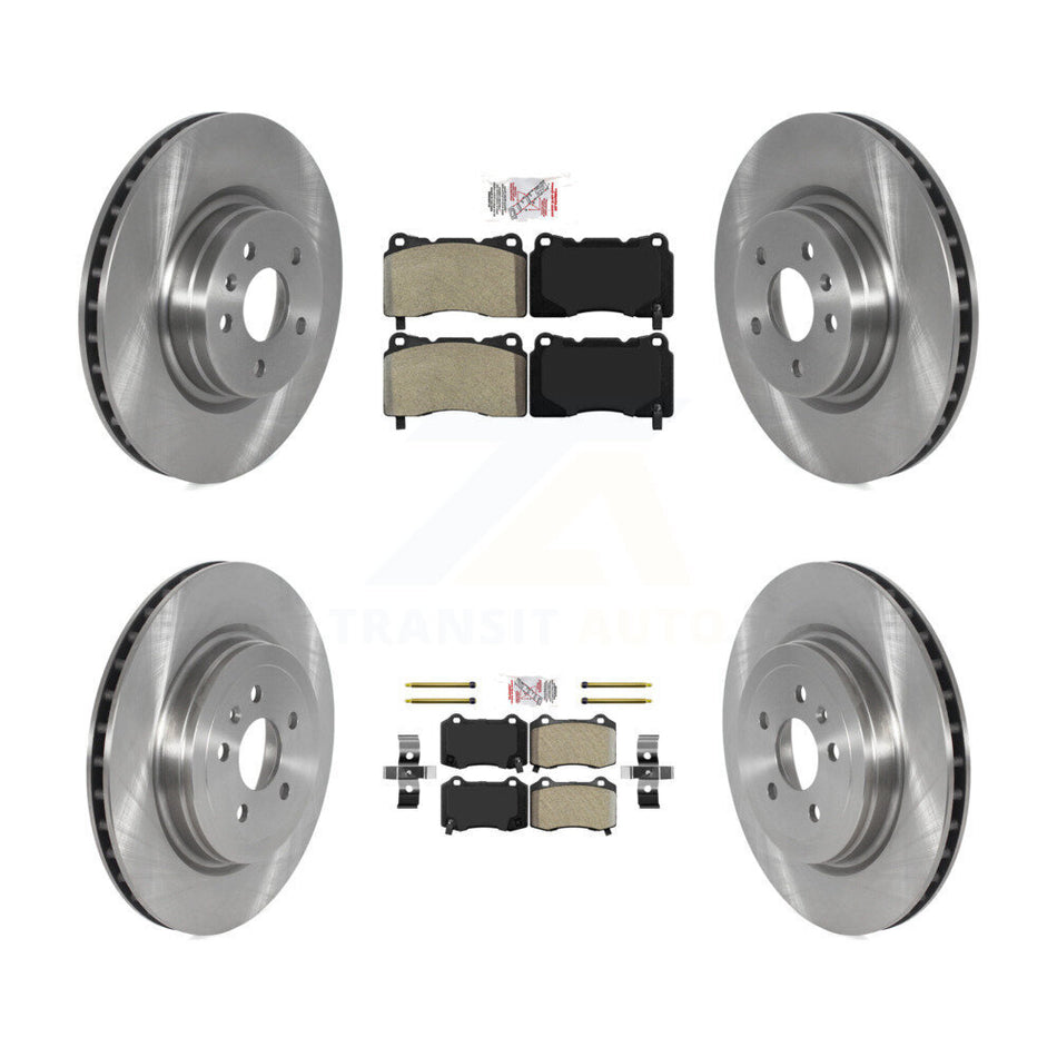 Front Rear Semi-Metallic Pad Brake Rotor Kit For 2017-2019 Tesla X S With Brembo Calipers K8A-106252