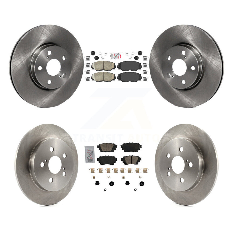 Front Rear Ceramic Pad Brake Rotors Kit For 19 Toyota Corolla With Electric Parking K8A-106260