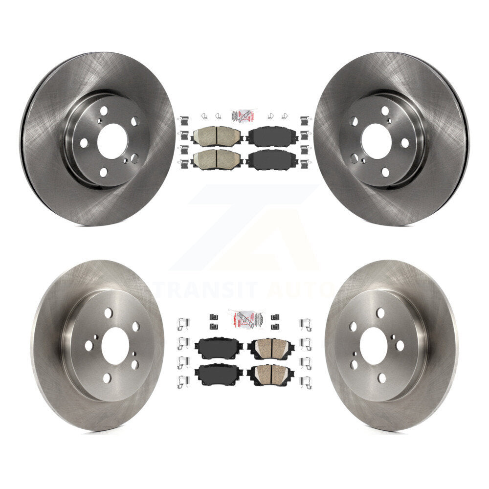 Front Rear Ceramic Pad Brake Rotors Kit For 19 Toyota Corolla With Electric Parking K8A-106263