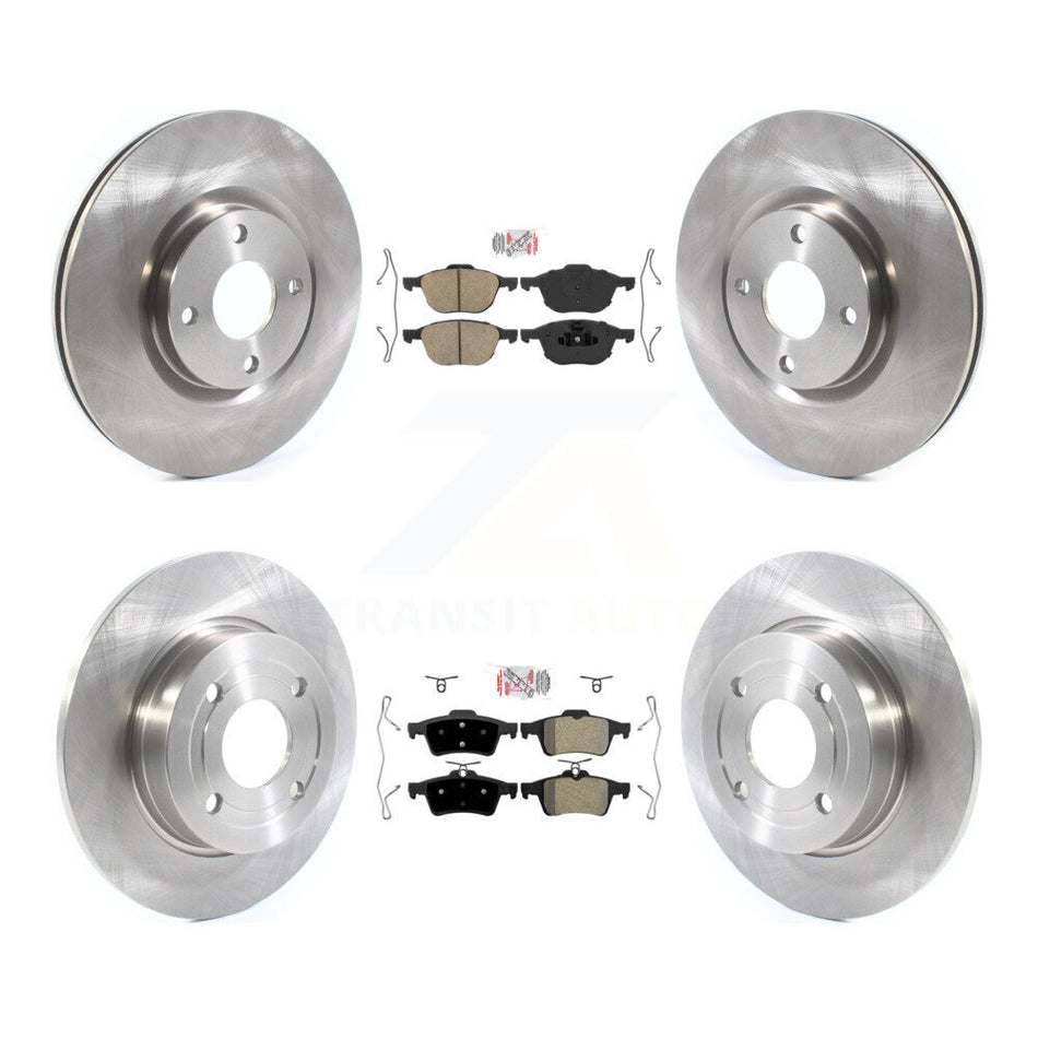 Front Ceramic Rear Semi-Metallic Pad Disc Brake Rotor Kit For 2018-2021 Ford EcoSport FWD K8A-106270