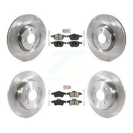 Front Semi-Metallic Rear Ceramic Pad Disc Brake Rotor Kit For 2018-2021 Ford EcoSport FWD K8A-106273