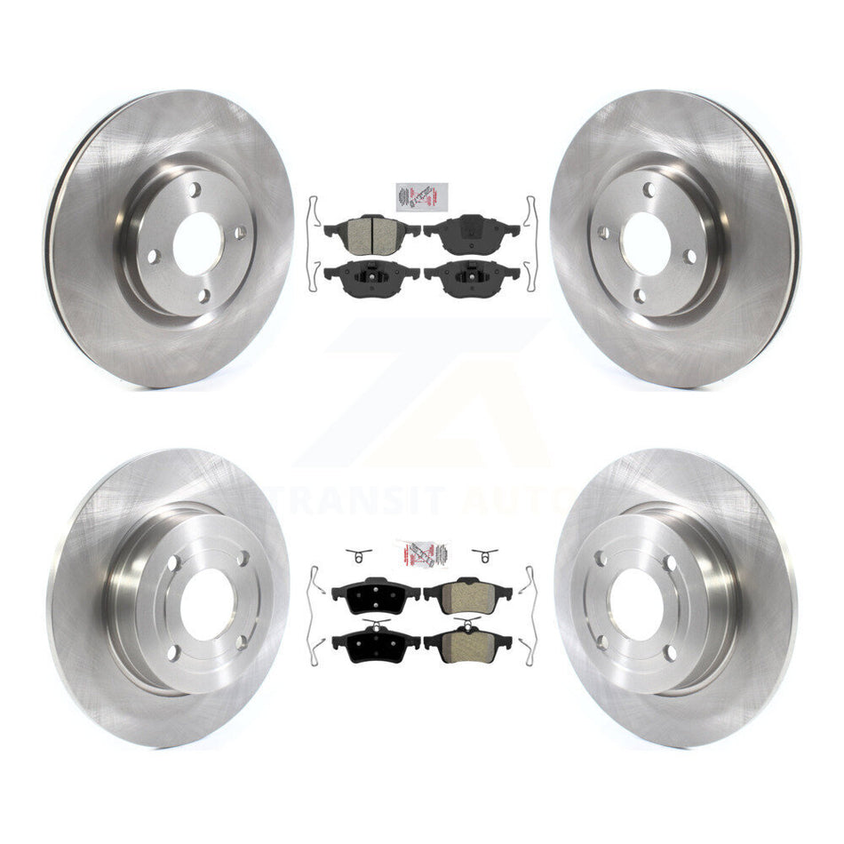 Front Rear Semi-Metallic Pads And Disc Brake Rotors Kit For 2018-2021 Ford EcoSport FWD K8A-106274