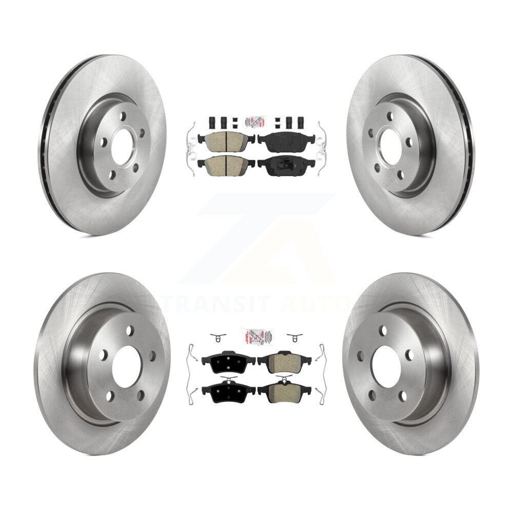 Front Ceramic Rear Semi-Metallic Pads And Disc Brake Rotors Kit For Ford Transit Connect K8A-106282