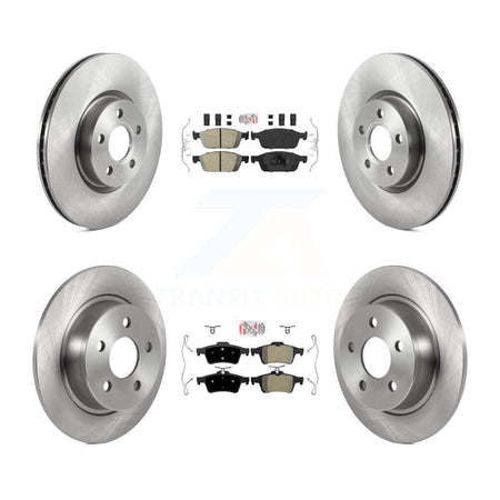 Front Ceramic Rear Semi-Metallic Pads And Disc Brake Rotors Kit For Ford Transit Connect K8A-106282