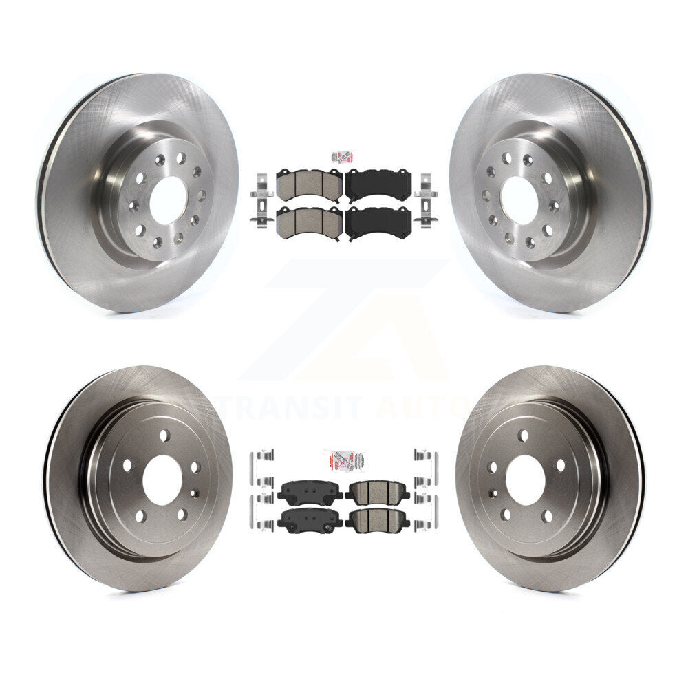 Front Semi-Metallic Rear Ceramic Pads And Disc Brake Rotors Kit For Cadillac CTS K8A-106292