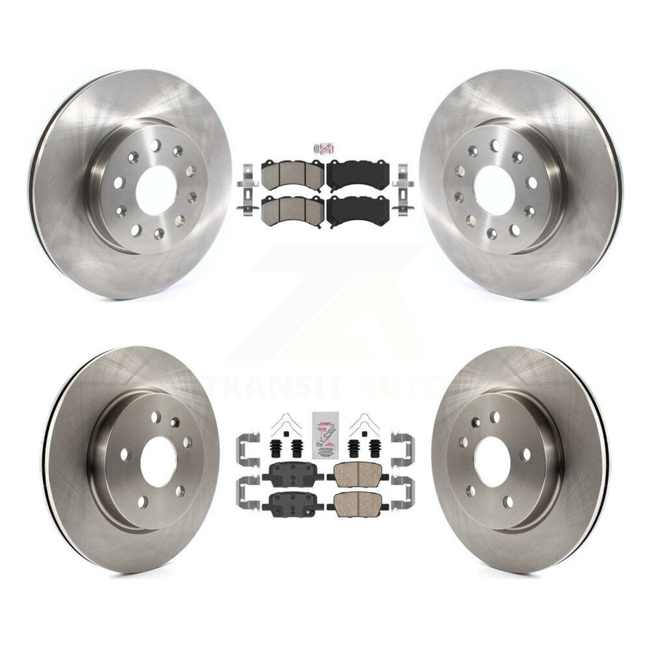 Front Semi-Metallic Rear Ceramic Pad And Disc Brake Rotors Kit For Chevrolet Camaro LT LS K8A-106293
