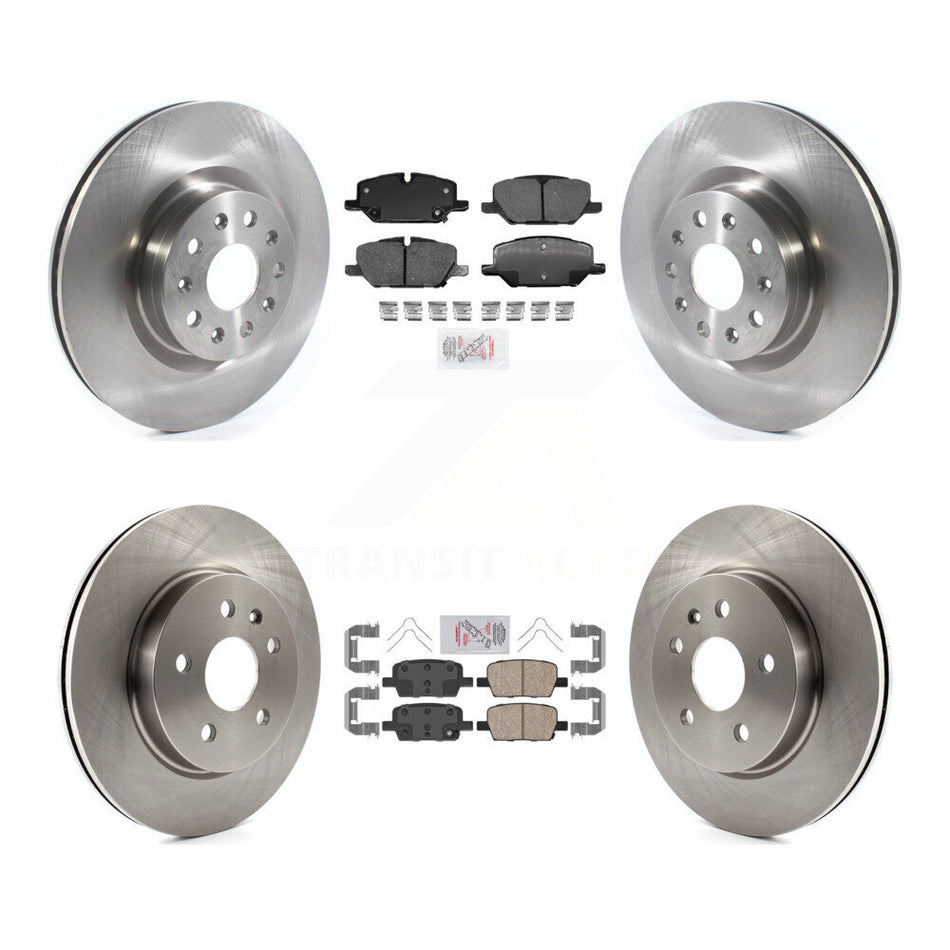 Front Rear Ceramic Pads And Disc Brake Rotors Kit For 2022 Chevrolet Camaro LT with 2.0L K8A-106296