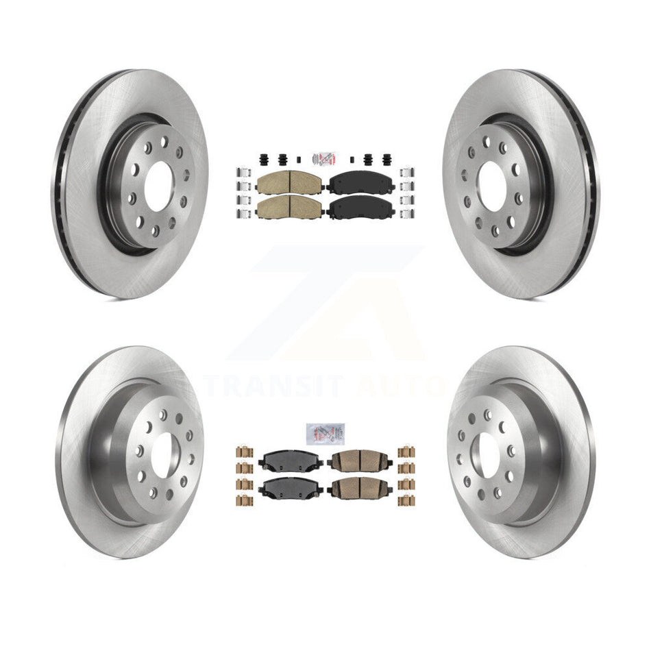 Front Rear Ceramic Pads And Disc Brake Rotors Kit For 2018-2020 Jeep Wrangler Rubicon K8A-106299