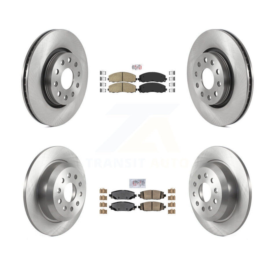 Front Rear Ceramic Pads And Disc Brake Rotors Kit For 2018-2020 Jeep Wrangler Rubicon K8A-106300