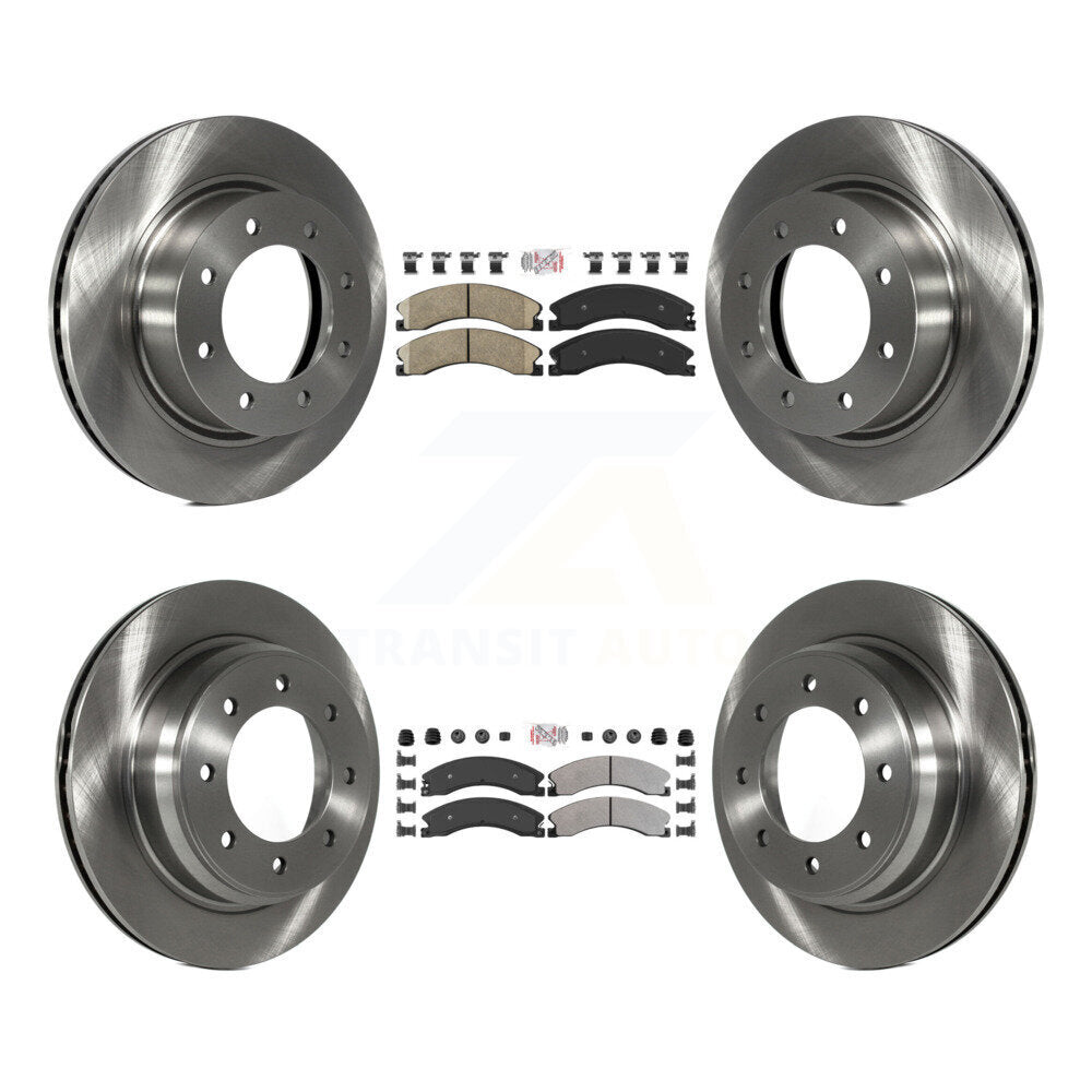 Front Ceramic Rear Semi-Metallic Pad Disc Brake Rotor Kit For Nissan NV2500 NV3500 NV1500 K8A-106303