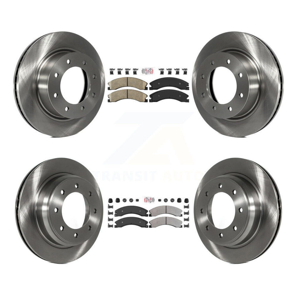 Front Ceramic Rear Semi-Metallic Pad Disc Brake Rotor Kit For Nissan NV2500 NV3500 NV1500 K8A-106303