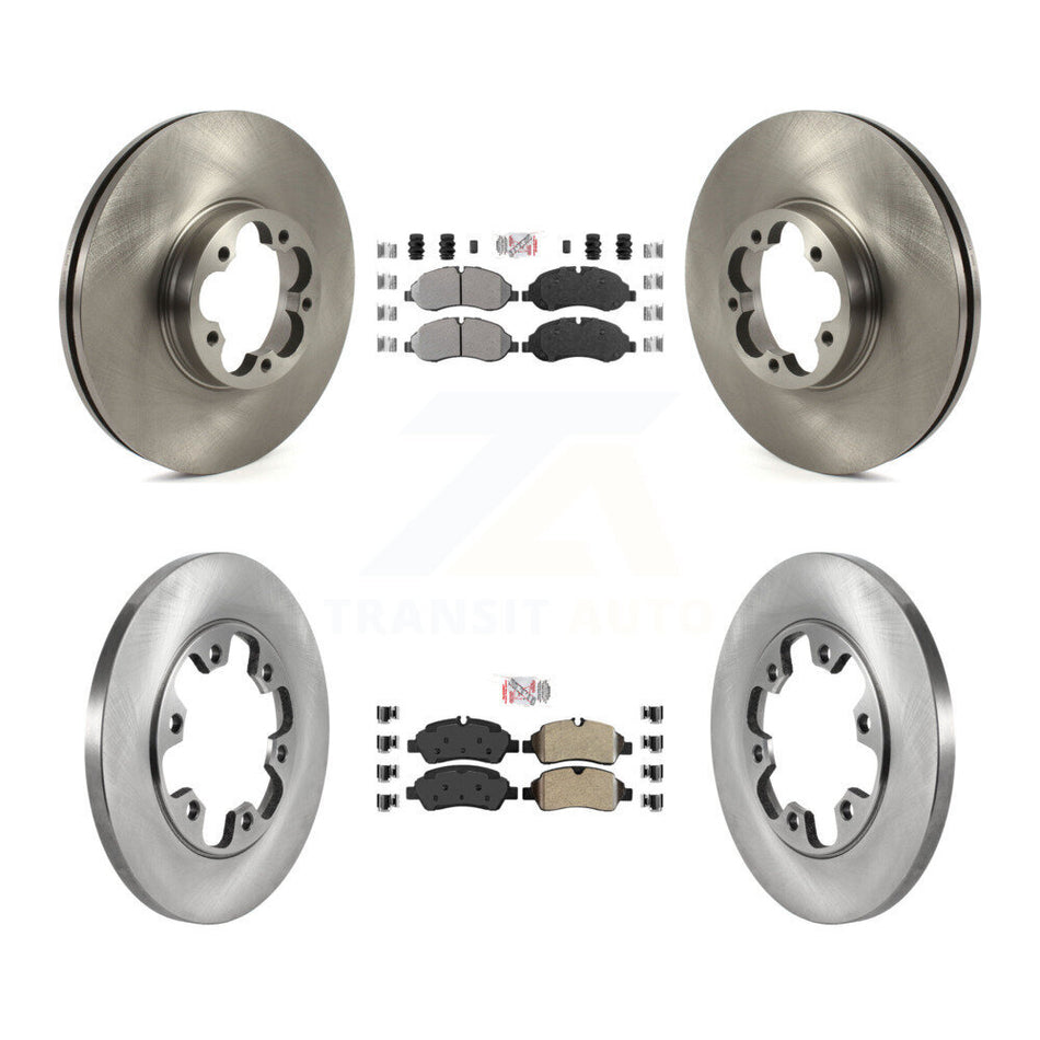 Front Rear Semi-Metallic Pad & Brake Rotors Kit For Ford Transit-350 HD With 6 Lug Wheels K8A-106310