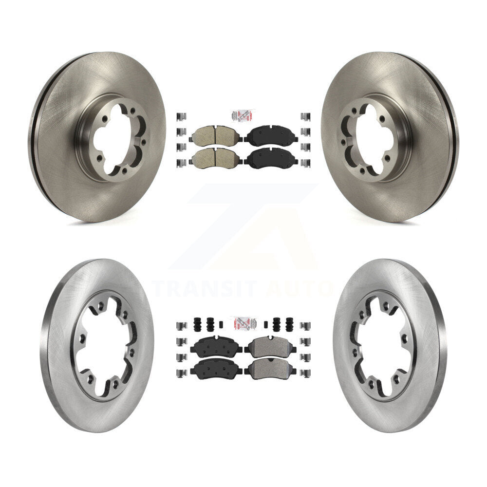 Front Rear Semi-Metallic Pad & Brake Rotors Kit For Ford Transit-350 HD With 6 Lug Wheels K8A-106311