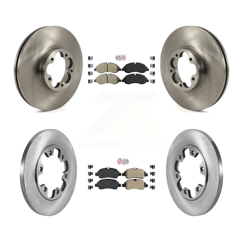 Front Rear Semi-Metallic Pad & Brake Rotors Kit For Ford Transit-350 HD With 6 Lug Wheels K8A-106312