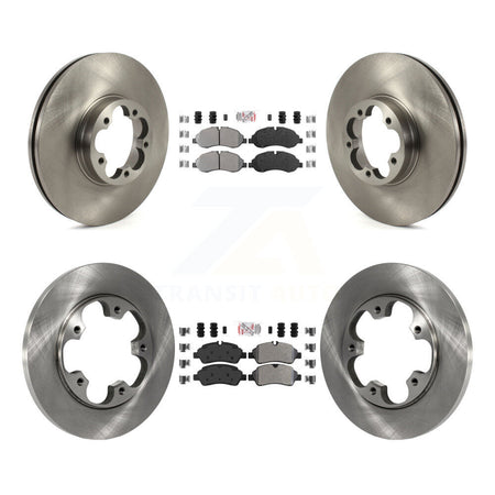 Front Rear Semi-Metallic Pad Brake Rotor Kit For 16 Ford Transit-350 HD With 5 Lug Wheels K8A-106313