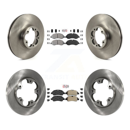 Front Rear Semi-Metallic Pad Brake Rotor Kit For 16 Ford Transit-350 HD With 5 Lug Wheels K8A-106314