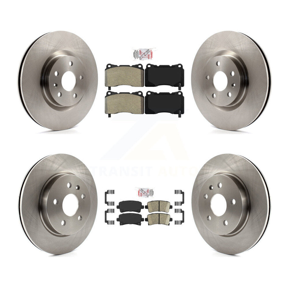 Front Semi-Metallic Rear Ceramic Pads And Disc Brake Rotors Kit For Cadillac XTS K8A-106320