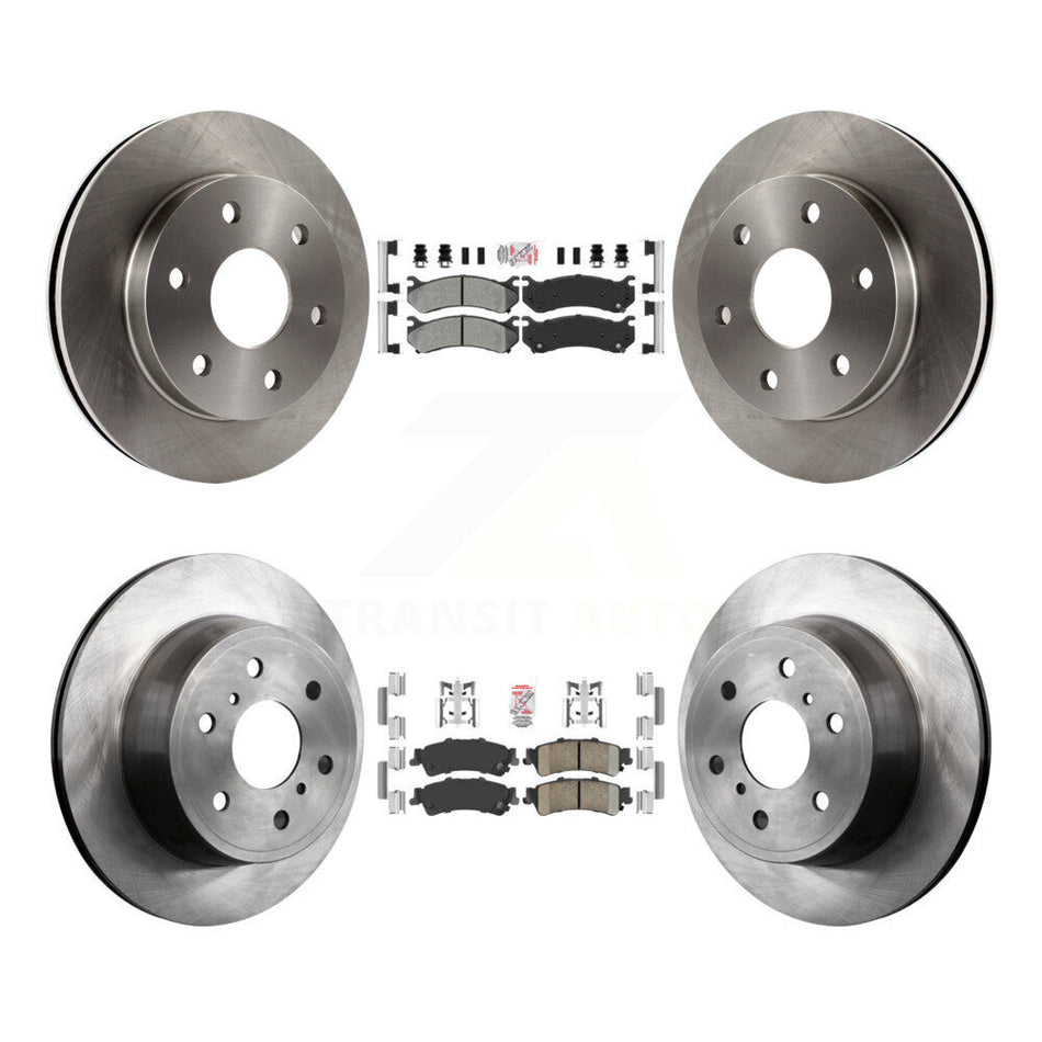 Front Semi-Metallic Rear Ceramic Pad And Disc Brake Rotor Kit For GMC Sierra 1500 Classic K8A-106329