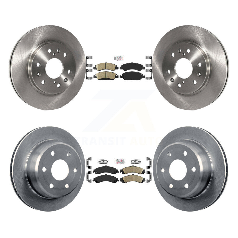 Front Rear Ceramic Pad Brake Rotors Kit For 2005-2006 Chevrolet Silverado 1500 GMC Sierra K8A-106338