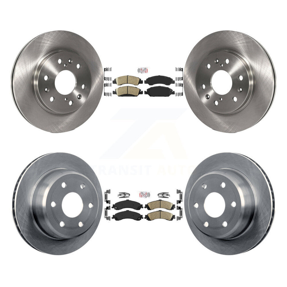 Front Rear Ceramic Pad Brake Rotors Kit For 2005-2006 Chevrolet Silverado 1500 GMC Sierra K8A-106338