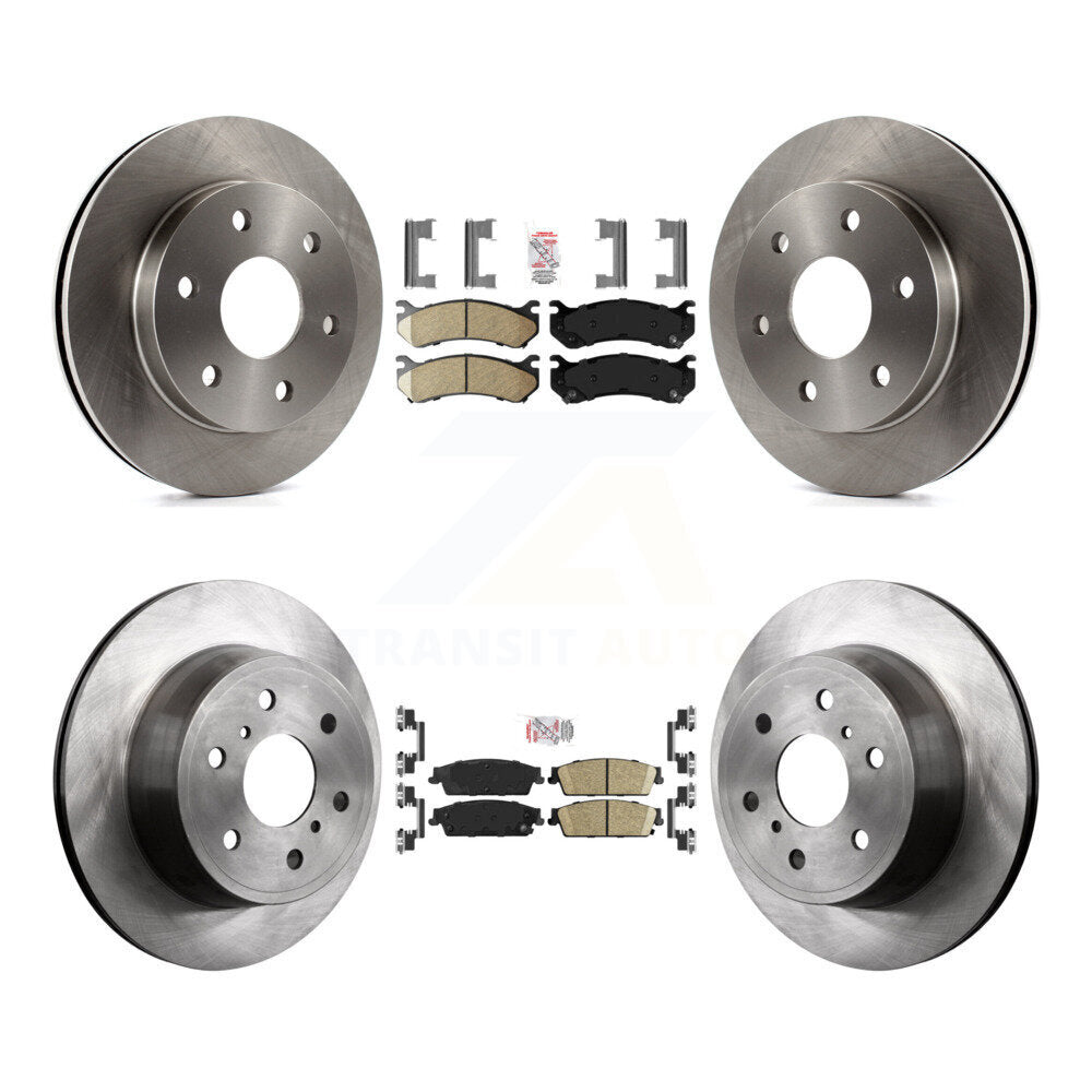 Front Rear Ceramic Pad Brake Rotor Kit For 2007 Chevrolet Silverado 1500 Disc rear brakes K8A-106341