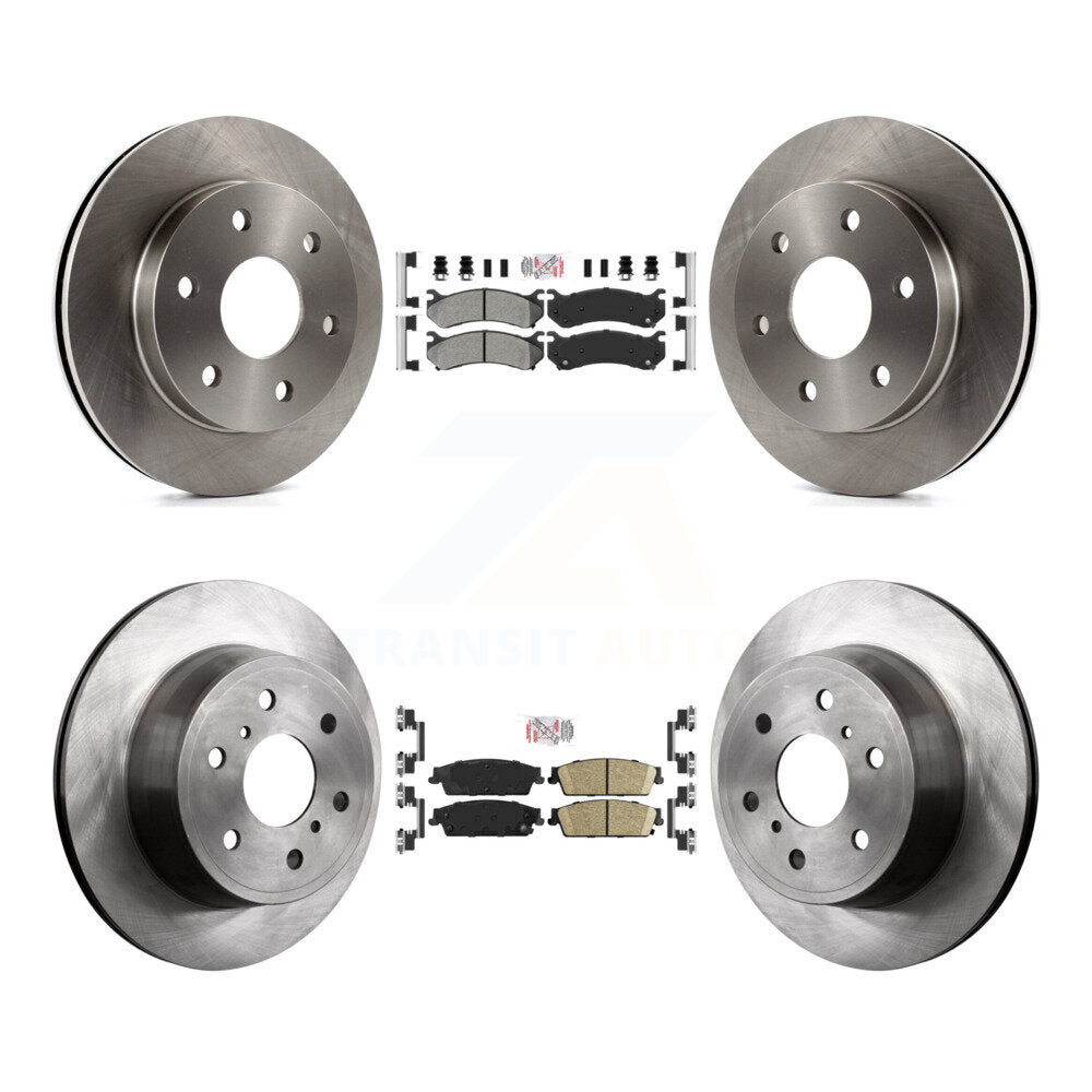 Front Semi-Metallic Rear Ceramic Pad & Disc Brake Rotors Kit For Chevrolet Silverado 1500 K8A-106343